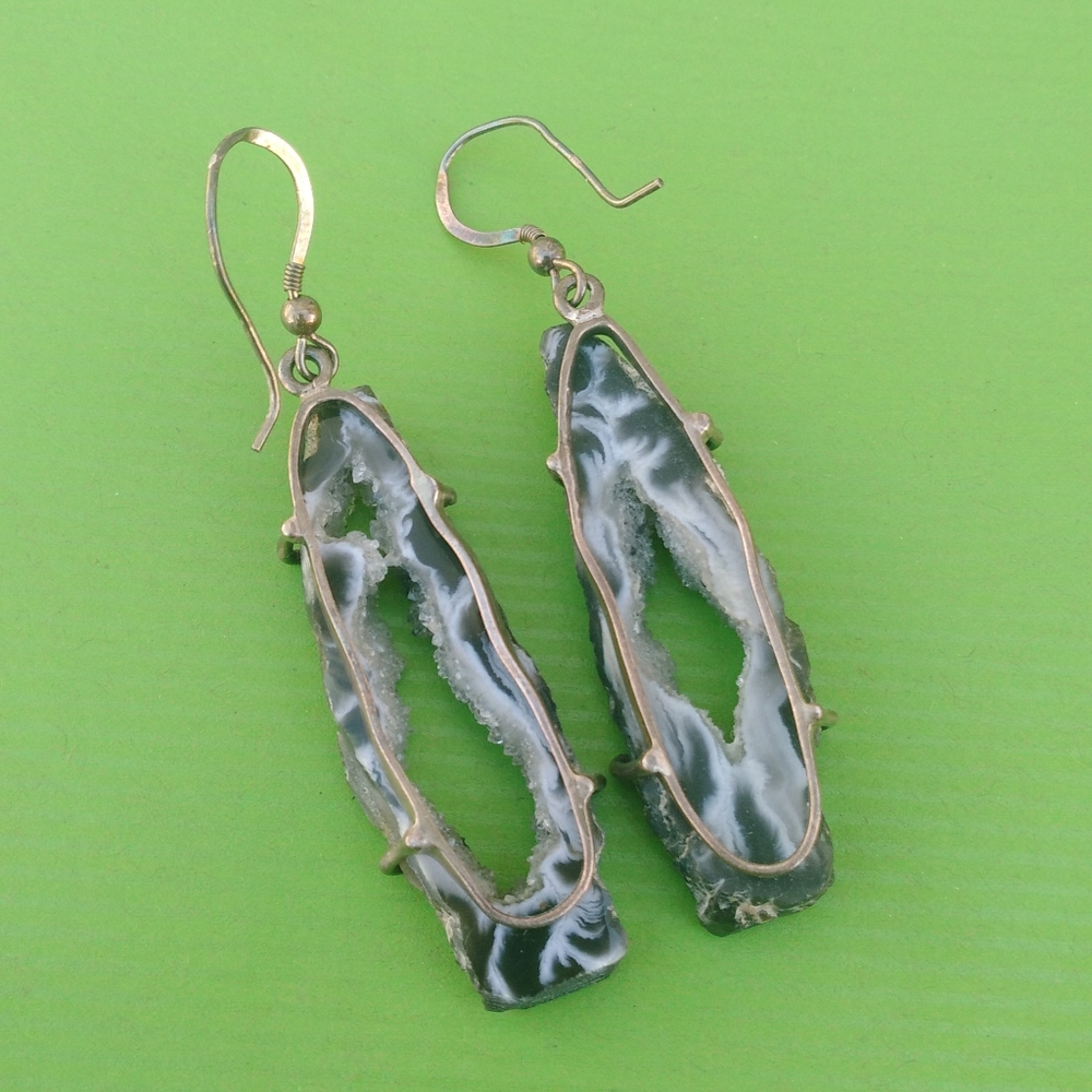 925 Solid Sterling Silver & Amethyst Stone Earrin… - image 3